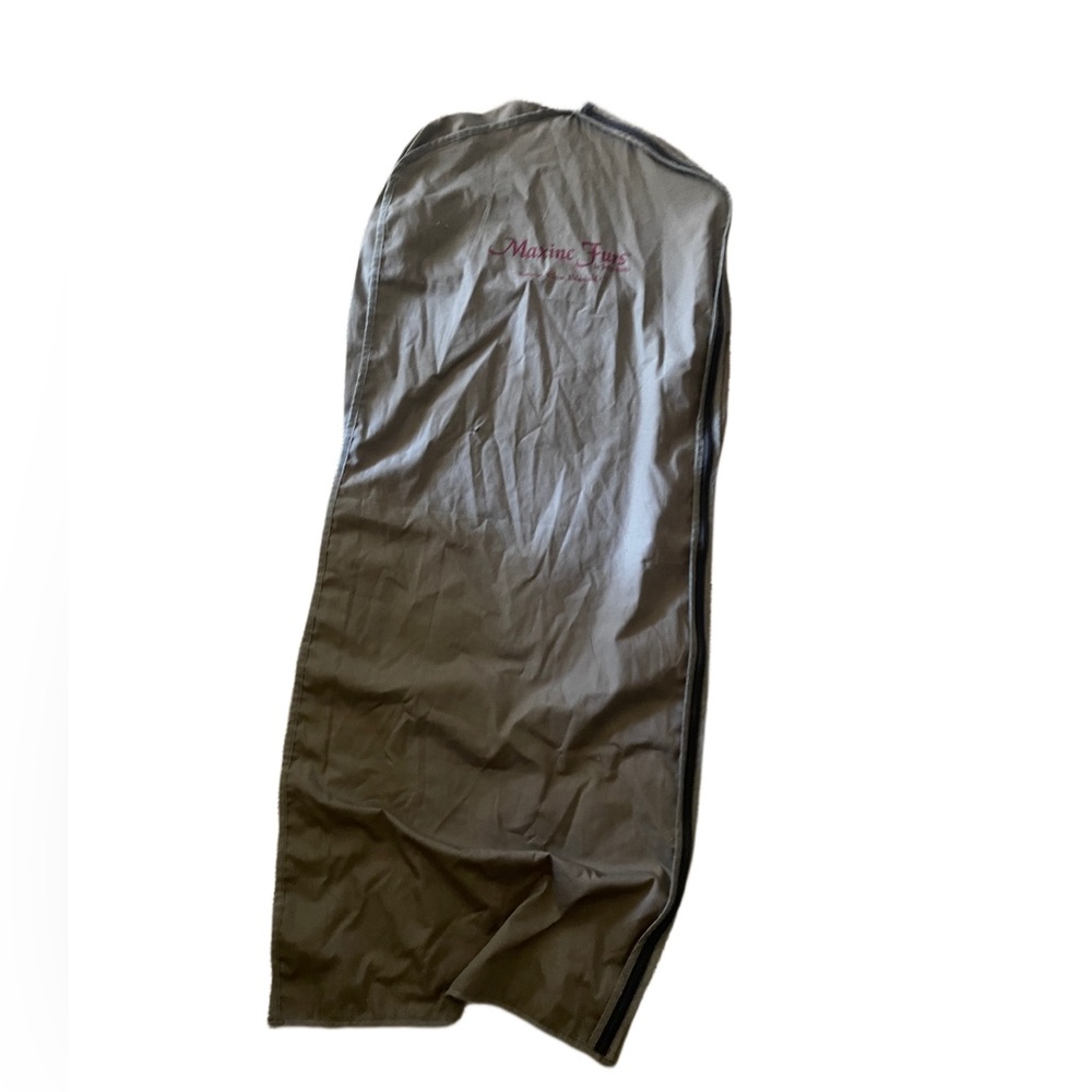 Maxine Furs Hanging Garment Bag Grey Westport Fabric Full Zip 52x23 Vintage